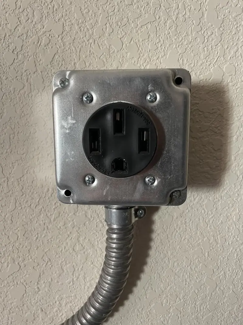 NEMA 14-50 outlet installed for Electrical Panel Upgrade in Fullerton